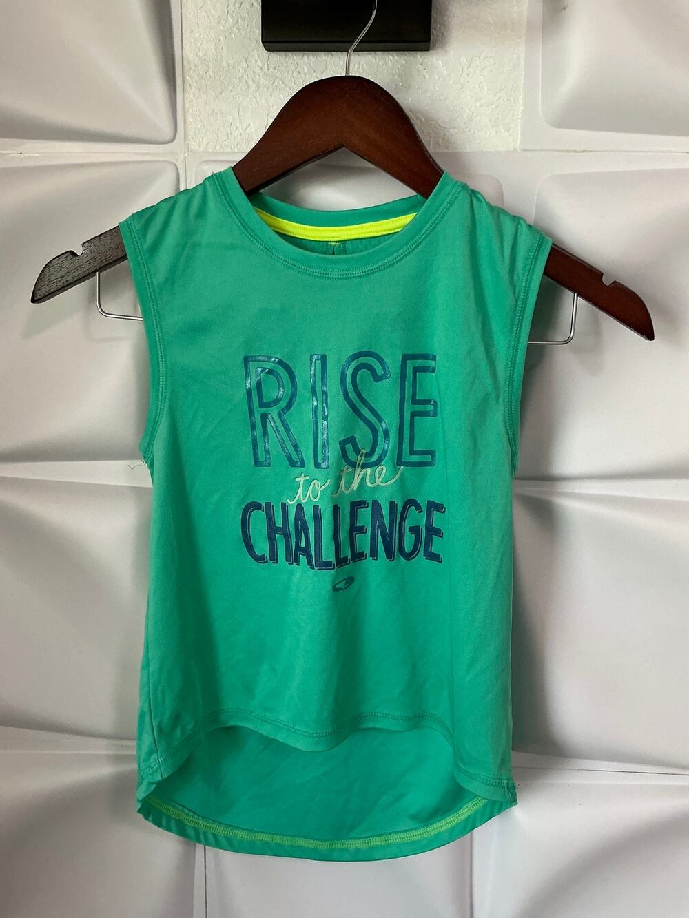 C9 Champion Girls Rise To The Challenge Green Tank Top Youth Size Small 6-6X